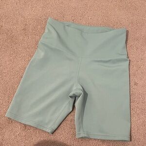 Women's High-Waisted Green Shorts